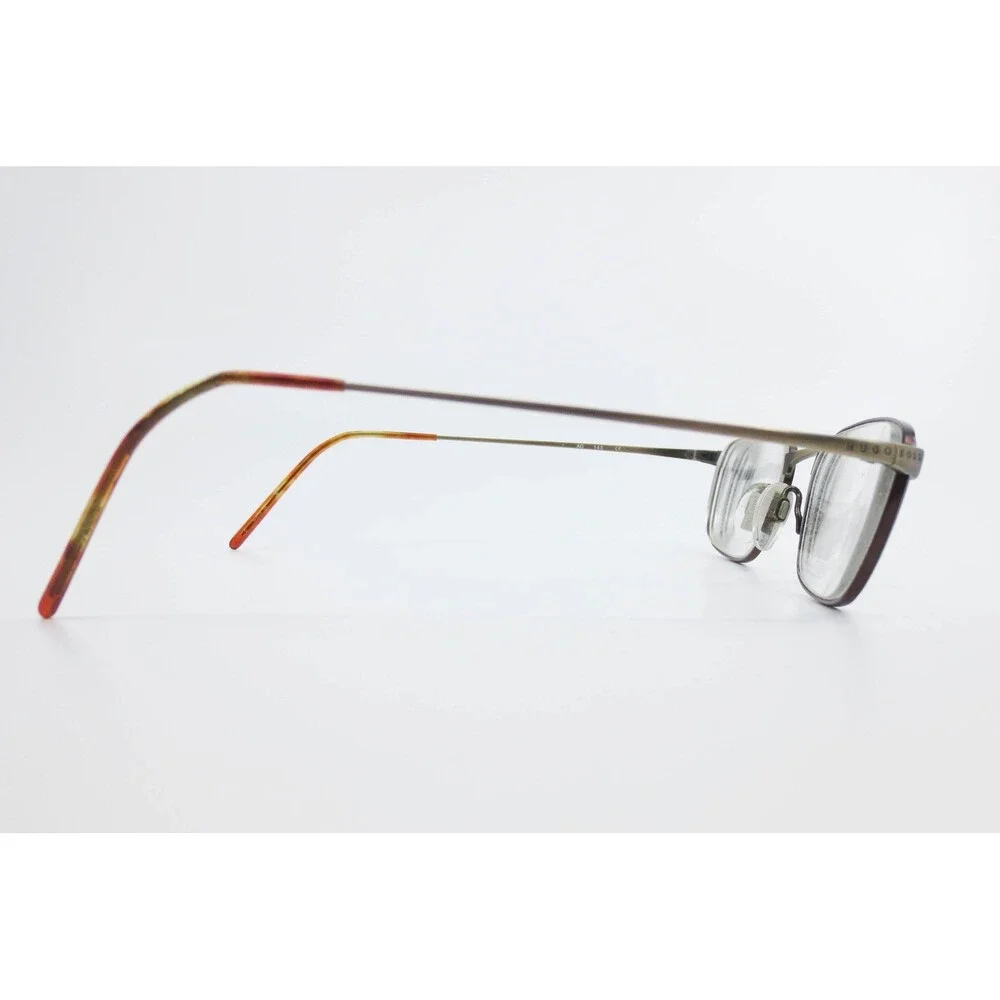 Hugo Boss Eyeglasses 0244 Bronze Gold Rectangular Metal Frames 49-20-145